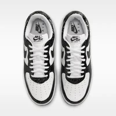 Nike Air Force 1 Men's Shoes Black/White/Black [Black/White/Black, Leather upper, Foam midsole]