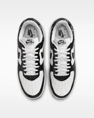 Nike Air Force 1 Men's Shoes Black/White/Black [Black/White/Black, Leather upper, Foam midsole]