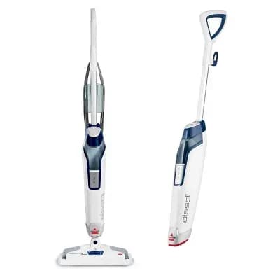 BISSELL PowerFresh Deluxe Steam Mop 1806 12" Cleaning Path Brite White/Sapphire Blue: Electric Floor Steamer, 1500W, 25ft Cord [1500 watts, 25 Feet, Electric]