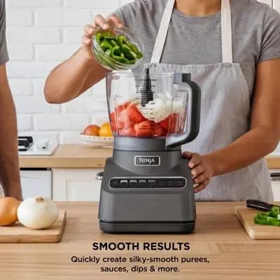 Ninja Professional 850W 9-Cup Food Processor - BN601: Stainless Steel, 3 Speeds, Mix, Chop, Slice, Shred, Puree, Dishwasher Safe [72 Ounces, 850 watts, 7.65 Pounds]