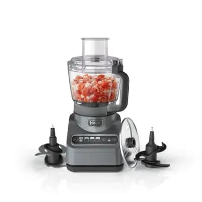 Ninja Professional 850W 9-Cup Food Processor - BN601: Stainless Steel, 3 Speeds, Mix, Chop, Slice, Shred, Puree, Dishwasher Safe [72 Ounces, 850 watts, 7.65 Pounds]