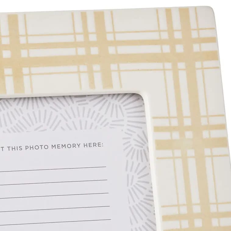 Retirement Quote on Plaid Picture Frame, 4x6 [Material Ceramic and glass., Count 1, Item number 1CAP1342]