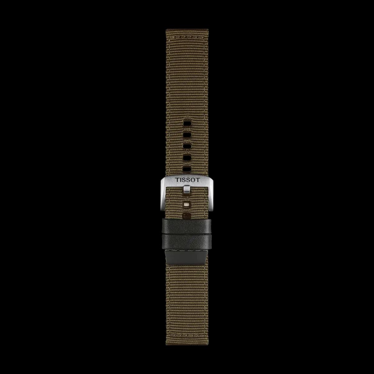 Tissot Official Khaki Fabric Strap Lugs 22 mm [Leather, Green, 22.00]