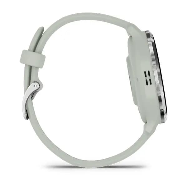 Garmin Venu 3S Silver Stainless Steel Bezel with Sage Gray Case and Silicone Band [AMOLED (optional always-on mode), Swim, 5 ATM, 1.2" (30.4 mm) diameter]