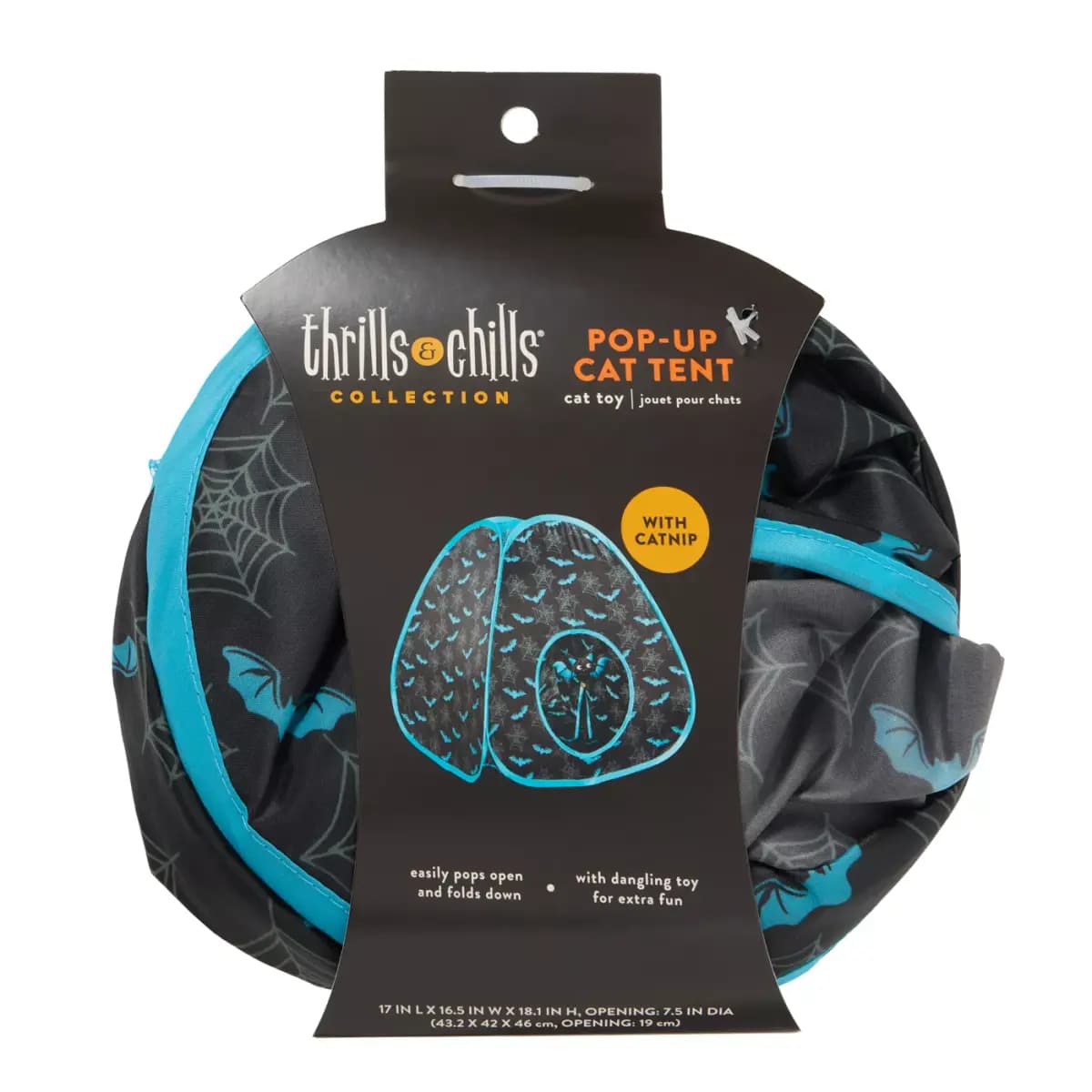 Thrills & Chills™ Halloween Pop-Up Cat Tent [Brand Thrills & Chills®, Includes 1 Tent, Intended For Cats, Activity Hiding, Playing]