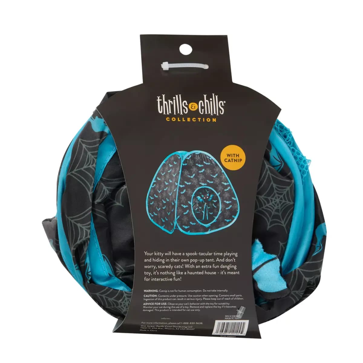 Thrills & Chills™ Halloween Pop-Up Cat Tent [Brand Thrills & Chills®, Includes 1 Tent, Intended For Cats, Activity Hiding, Playing]