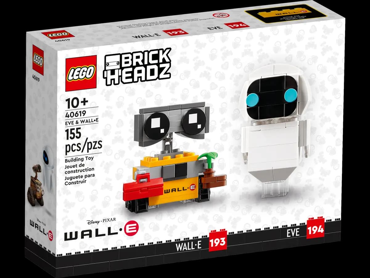 LEGO EVE & WALL•E 40619 [155 pieces, ages 10+, BrickHeadz]
