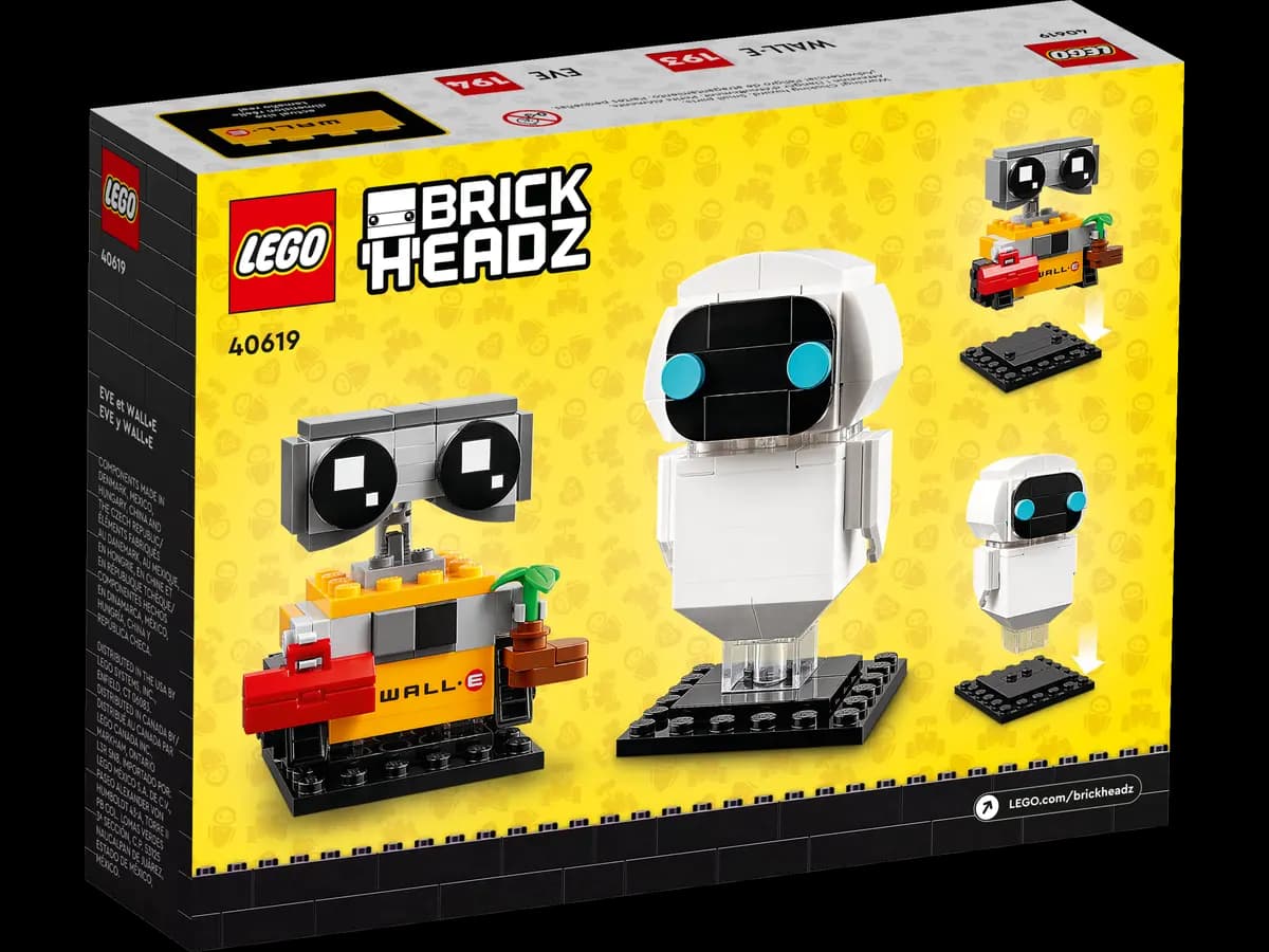 LEGO EVE & WALL•E 40619 [155 pieces, ages 10+, BrickHeadz]