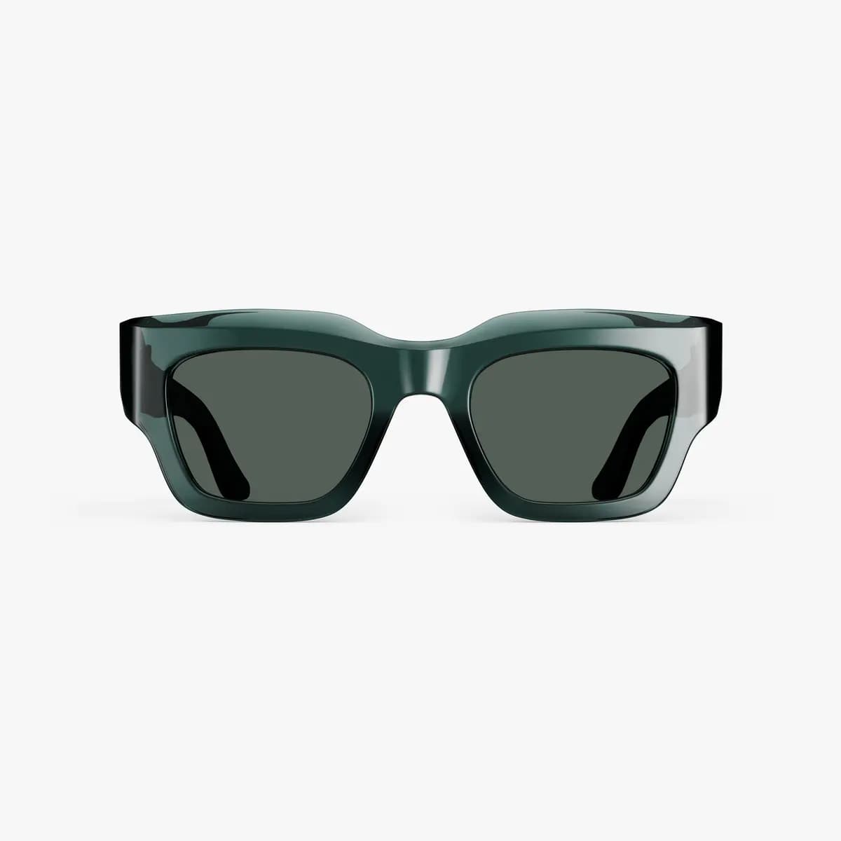 Monos Intrados Sunglasses Crystal Emerald / Grey Green Lens [Premium Mazzucchelli cellulose acetate frames, Large, Lens colour]