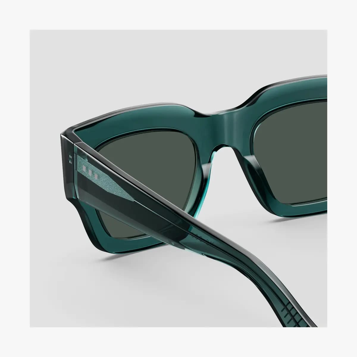 Monos Intrados Sunglasses Crystal Emerald / Grey Green Lens [Premium Mazzucchelli cellulose acetate frames, Large, Lens colour]