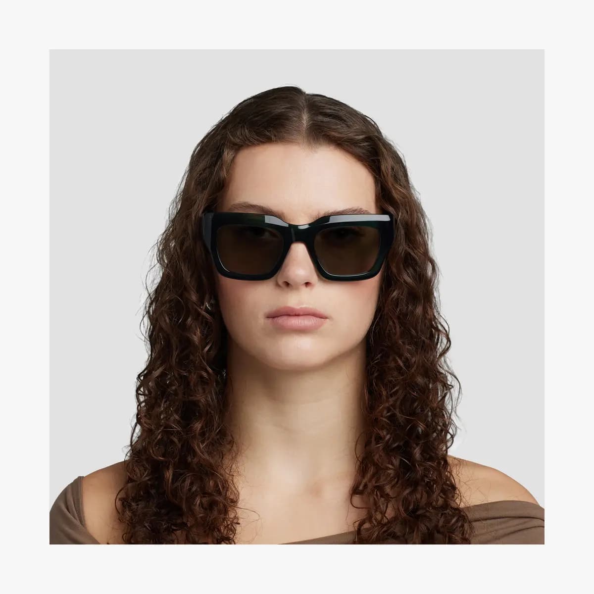 Monos Intrados Sunglasses Crystal Emerald / Grey Green Lens [Premium Mazzucchelli cellulose acetate frames, Large, Lens colour]