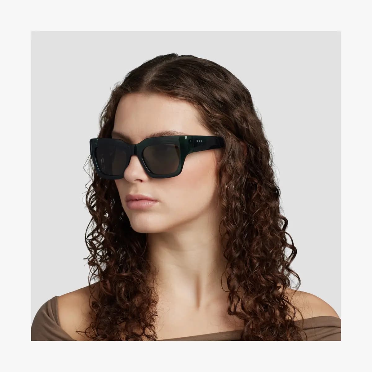 Monos Intrados Sunglasses Crystal Emerald / Grey Green Lens [Premium Mazzucchelli cellulose acetate frames, Large, Lens colour]