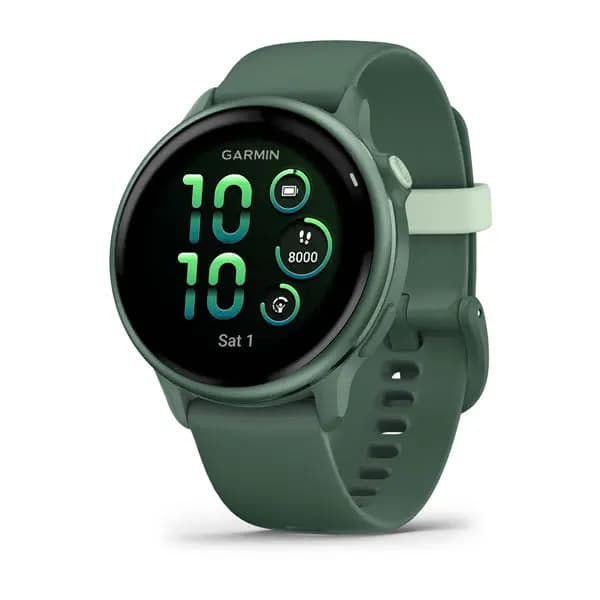 Garmin vívoactive 6 Metallic Jasper Green with Jasper Green Band [AMOLED (optional always-on mode), Swim, 5 ATM, 1.2" (30.4 mm) diameter]