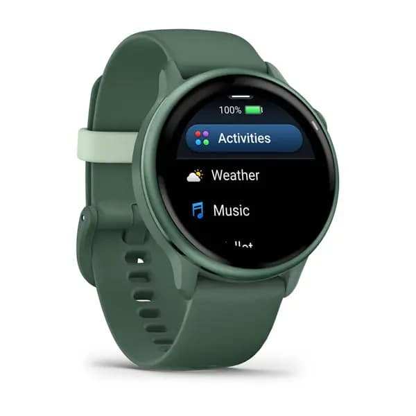Garmin vívoactive 6 Metallic Jasper Green with Jasper Green Band [AMOLED (optional always-on mode), Swim, 5 ATM, 1.2" (30.4 mm) diameter]