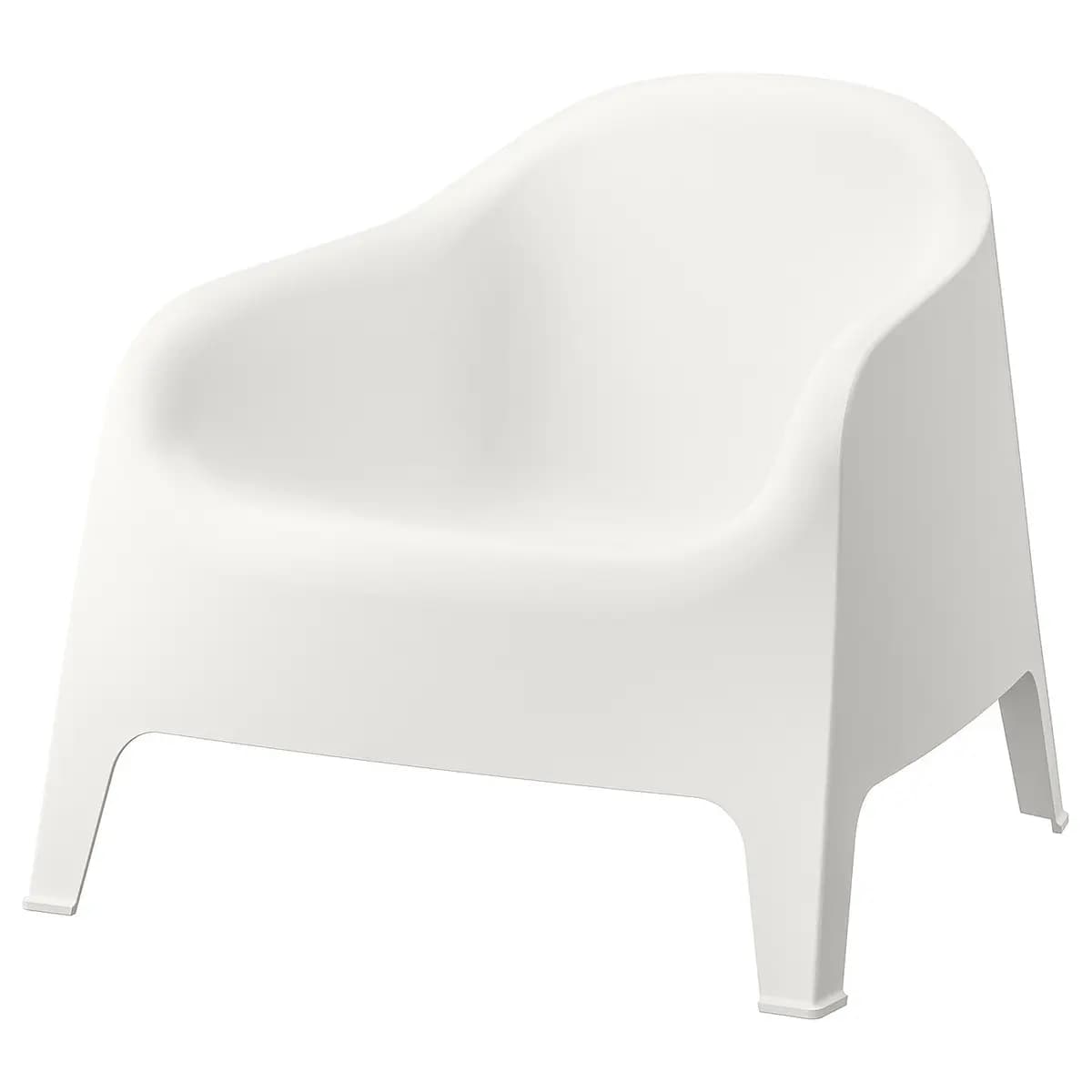 IKEA SKARPÖ Armchair, outdoor, white [Width 31 7/8 ", Depth 31 1/8 ", Height 28 "]