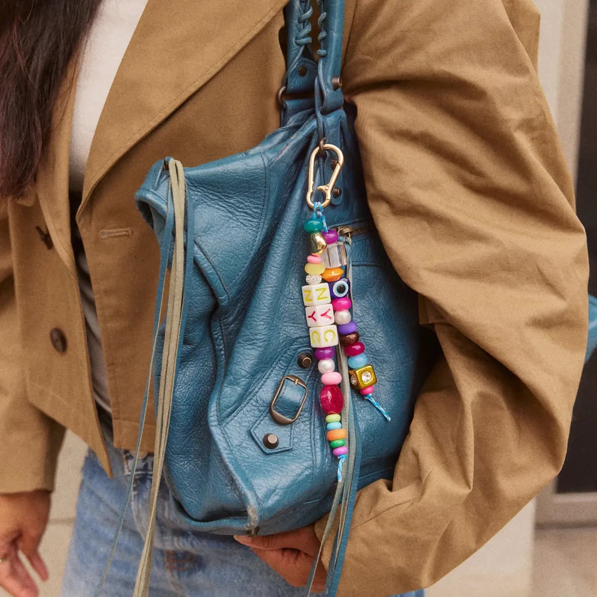 BaubleBar The Ultimate Bead Kit - Bright Bag Charm Kit [Choose from a mix of 256 beads — from alph, Includes 4 complete sets of alphabet beads, Browse from 6 novelty bag charm base