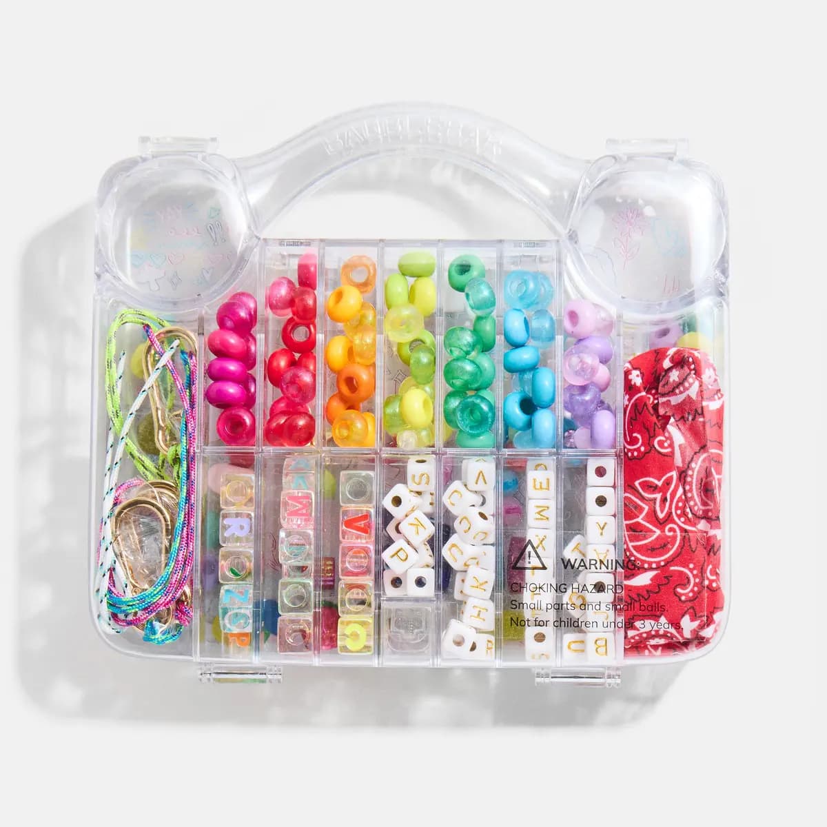 BaubleBar The Ultimate Bead Kit - Bright Bag Charm Kit [Choose from a mix of 256 beads — from alph, Includes 4 complete sets of alphabet beads, Browse from 6 novelty bag charm base