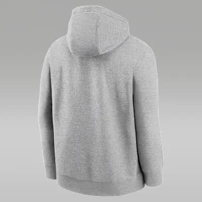 North Carolina Primetime Men's Nike College Pullover Hoodie Grey Heather [Grey Heather, Hood with drawstring, Front pocket]