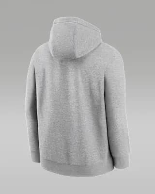 North Carolina Primetime Men's Nike College Pullover Hoodie Grey Heather [Grey Heather, Hood with drawstring, Front pocket]