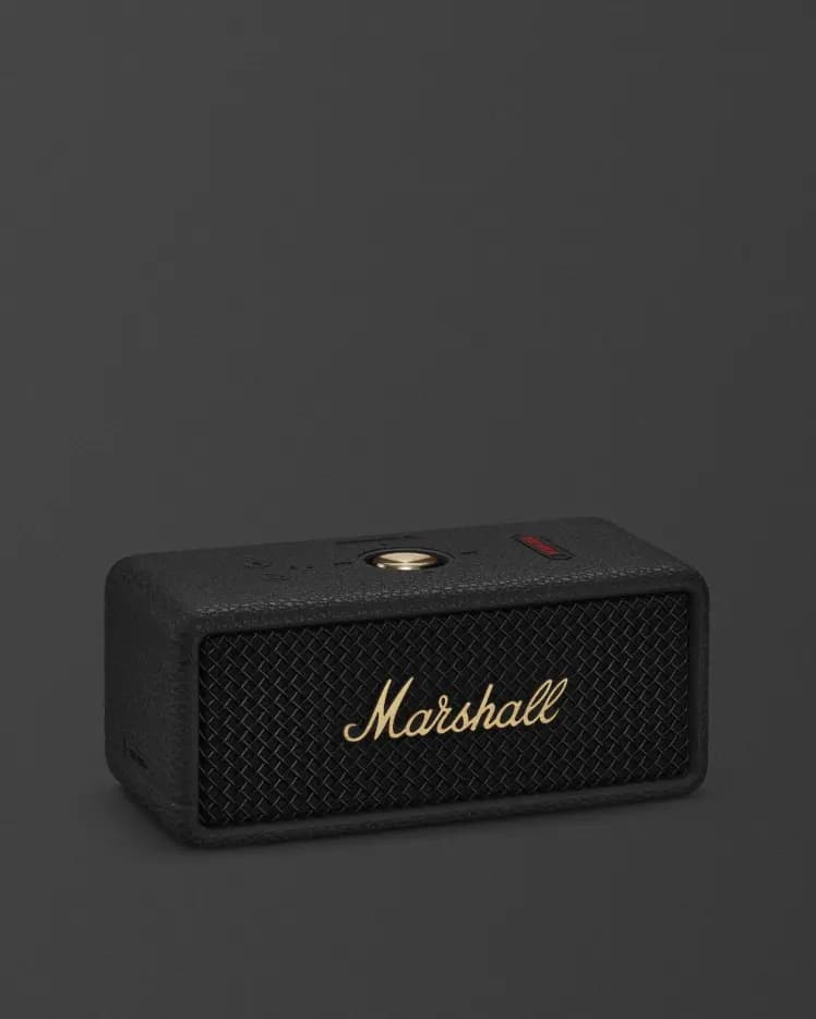 Marshall Emberton III Black and Brass [65-20,000 Hz, 1.5 lb, IP67]