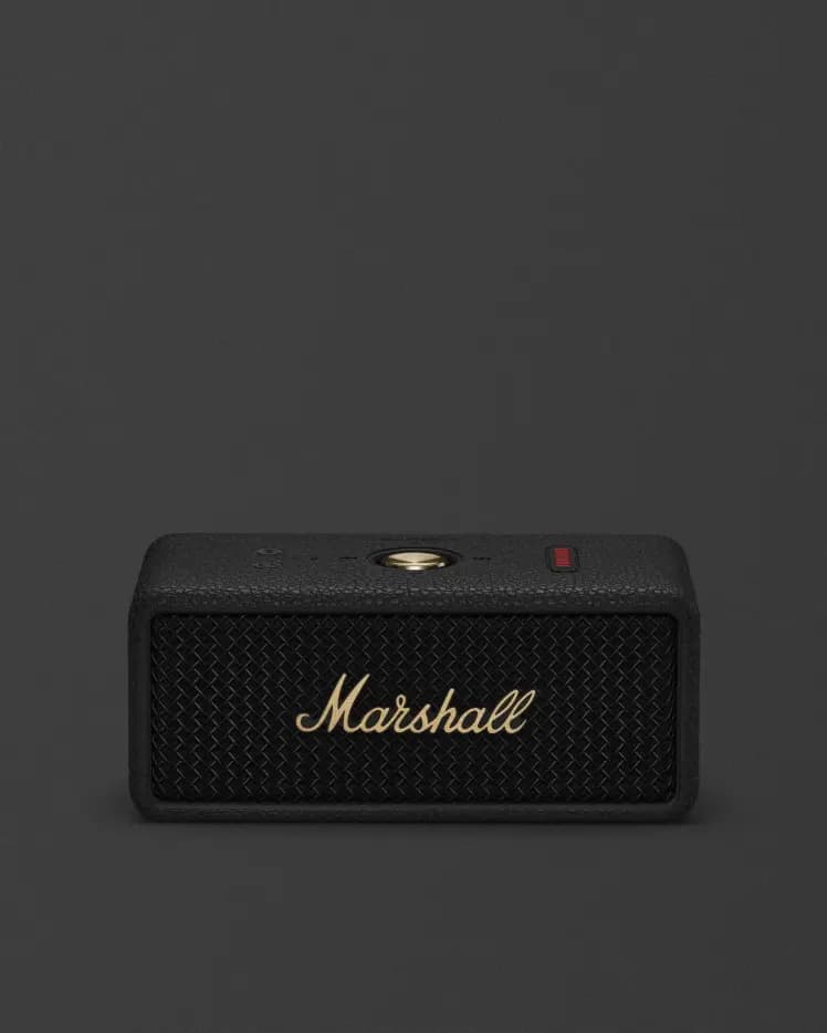 Marshall Emberton III Black and Brass [65-20,000 Hz, 1.5 lb, IP67]