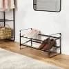 2 Tier Expandable Shoe Rack Black - Brightroom™ [4.15 Pounds, Steel (Frame), Ground Freestanding]