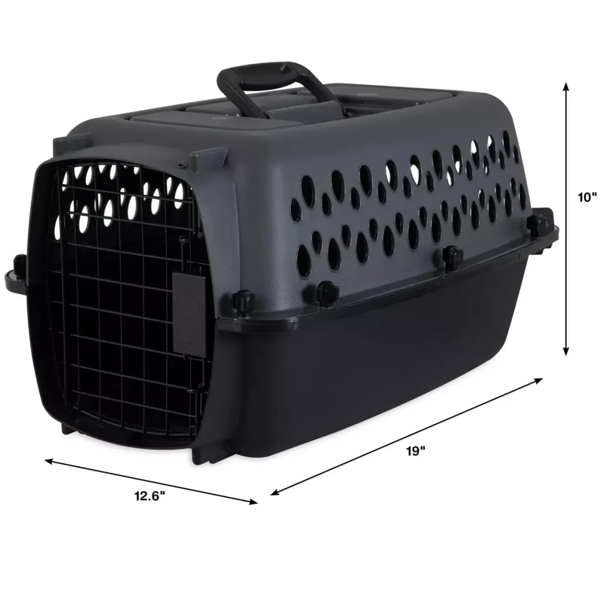 Whisker City® Portable Cat Plastic Carrier Pet Kennel, 19" For Cats and Small Pets up to 15 lbs [Description and Overview Ensure your feline friend travels in com, Product Brand & 