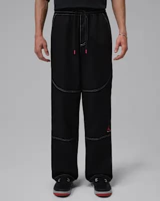 Jordan Brooklyn Men's Chino Pants Black/University Red [Body: 100% cotton. Pockets/Waist lining: 100% polyester., Machine wash, XS-3XL]