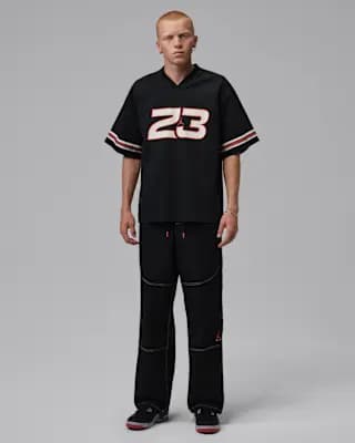 Jordan Brooklyn Men's Chino Pants Black/University Red [Body: 100% cotton. Pockets/Waist lining: 100% polyester., Machine wash, XS-3XL]