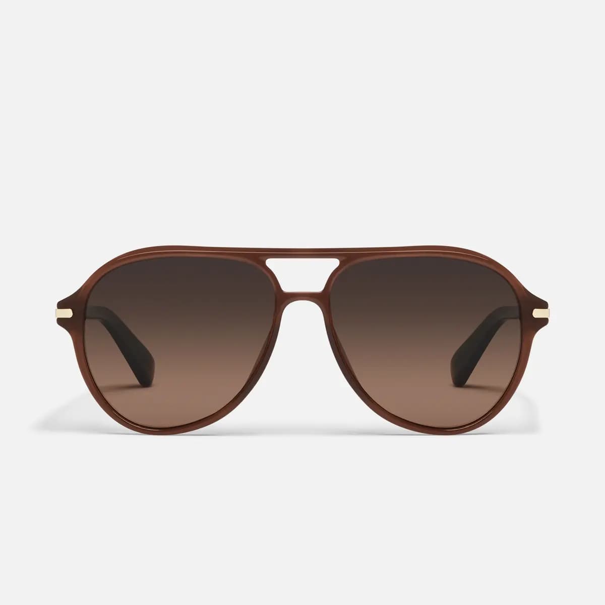 Quay DAY ONE BLACK/DARK APRICOT [Light weight all day comfort, Oversized ‘00s rounded aviator, Signature long metal plaque]