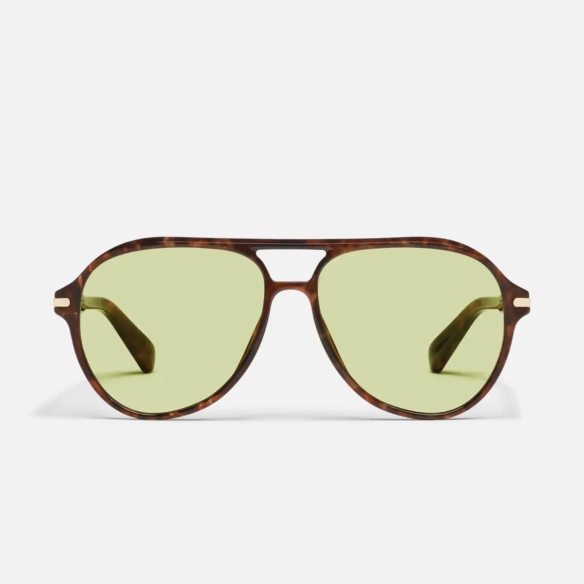 Quay DAY ONE BLACK/DARK APRICOT [Light weight all day comfort, Oversized ‘00s rounded aviator, Signature long metal plaque]