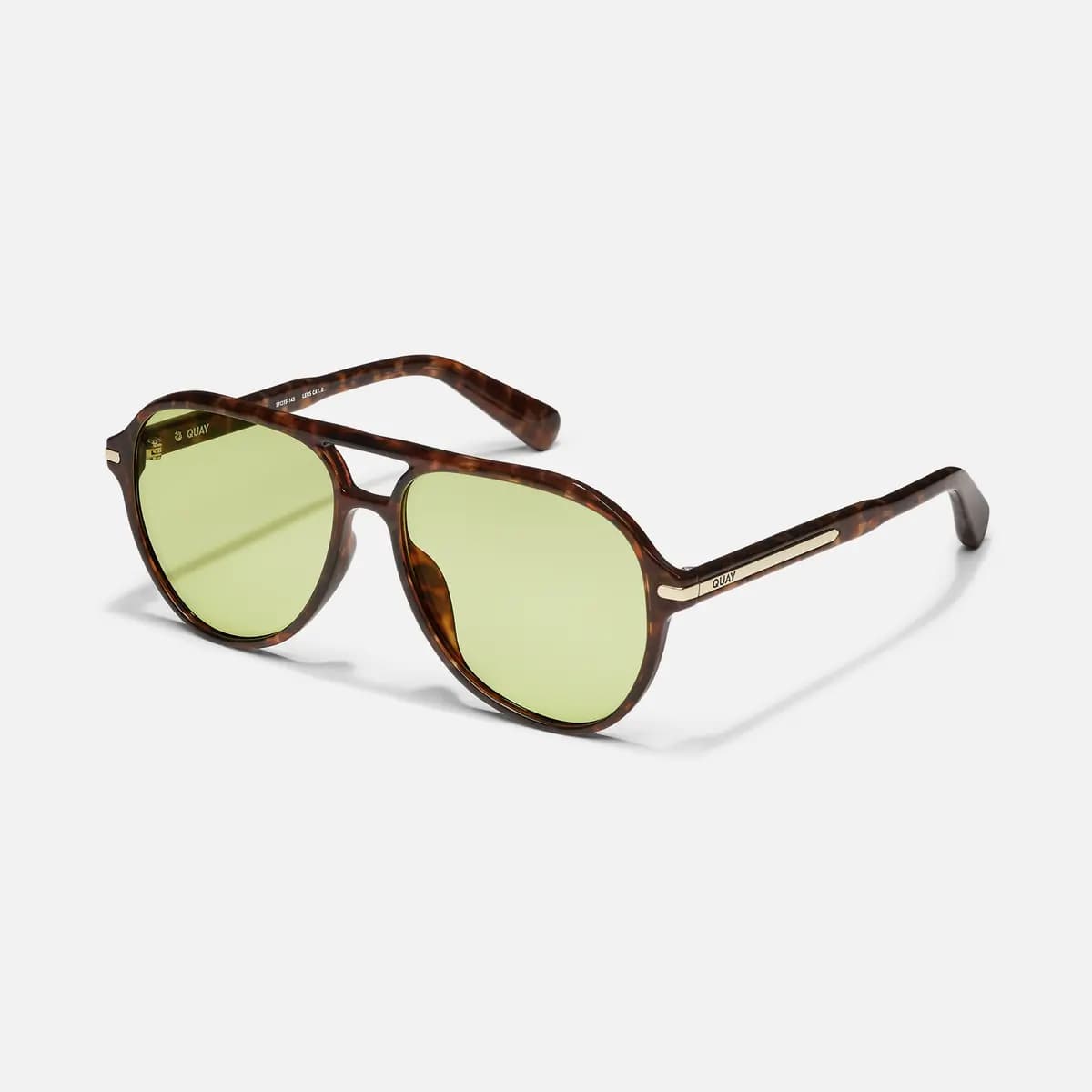 Quay DAY ONE BLACK/DARK APRICOT [Light weight all day comfort, Oversized ‘00s rounded aviator, Signature long metal plaque]