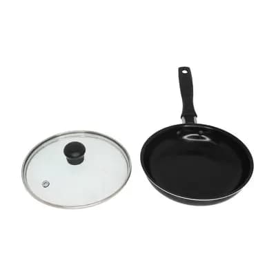 IMUSA Ceramic Mini Egg Pan with Handle Black: Small Nonstick Frying Pan, Aluminum, Hand Wash, Electric & Gas Compatible [Aluminum, Glass, 6.3 Inches]