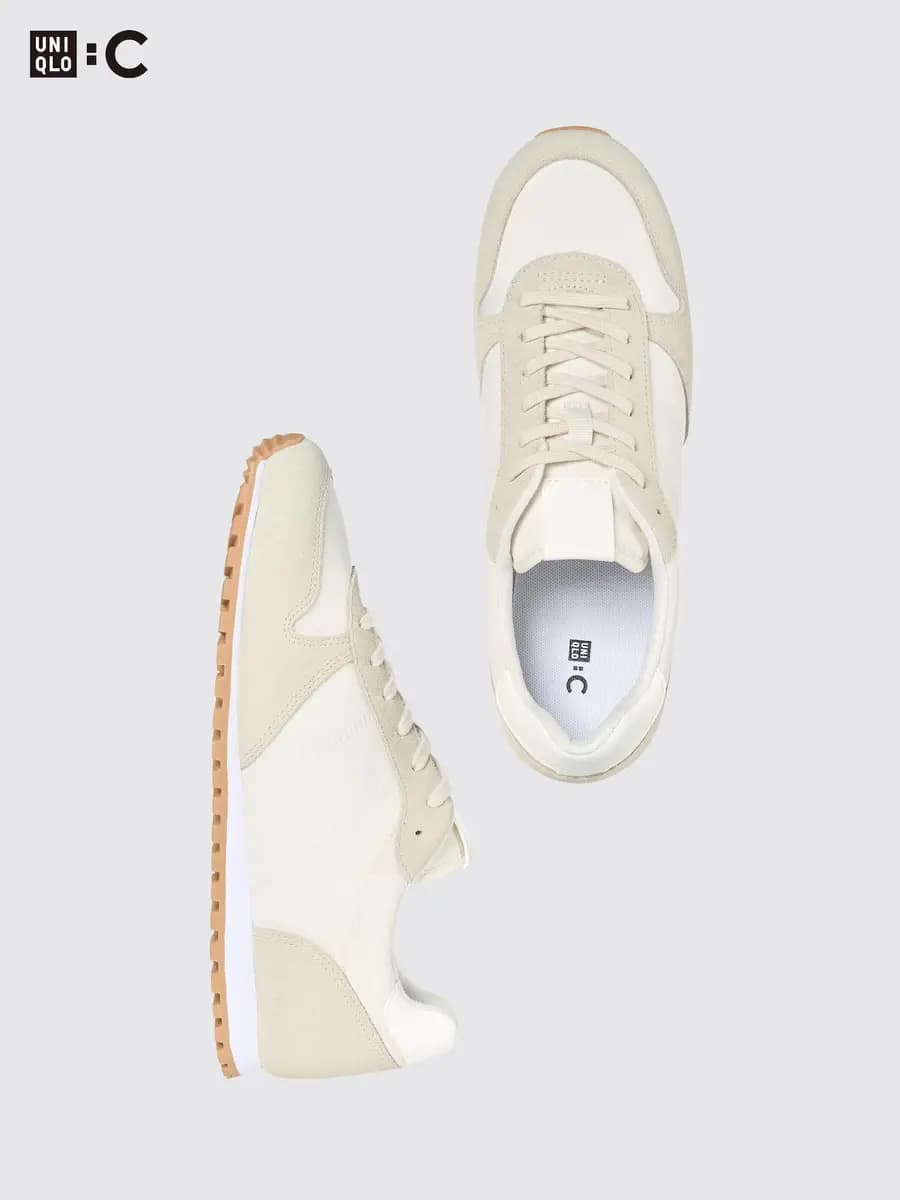 Uniqlo Combination Sneaker Off White [Imported, Do not wash, Do not dry clean, Soft pile lining.]