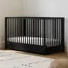 Graco Teddi 5-in-1 Convertible Crib with Drawer Black [Dimensions (Overall) 33.46 inches (H) x 53.66 inches (W) x 29, Weight 48.5 pounds, Holds up to 50 pounds, Material Wood (Fram
