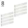 mDesign Expandable Adjustable Kitchen Drawer Divider, Foam Ends, 8 Pack - White [.45 pounds, PET (Polyethylene Terephthalate), No Assembly Required]