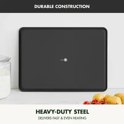 GreenPan 18"x13" Nonstick Ceramic Cookie Sheet Black: Carbon Steel, Dishwasher-Safe, PFOA-Free, Baking Pan [2.77 Pounds, Carbon Steel, Dishwasher-Safe]