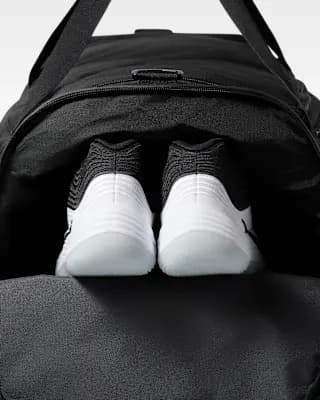 Nike Brasilia Training Duffel Bag (Large, 95L) Black/Black/White [100% polyester, Spot clean, ONE SIZE]
