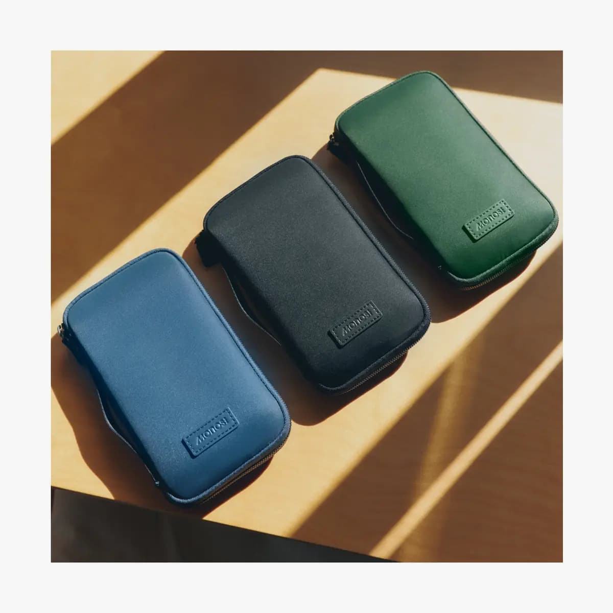 Monos Metro Travel Wallet Carbon Black [Water and scratch-resistant finish, Secured with a zippered main compartment, Lined with soft cotton twill throughout]