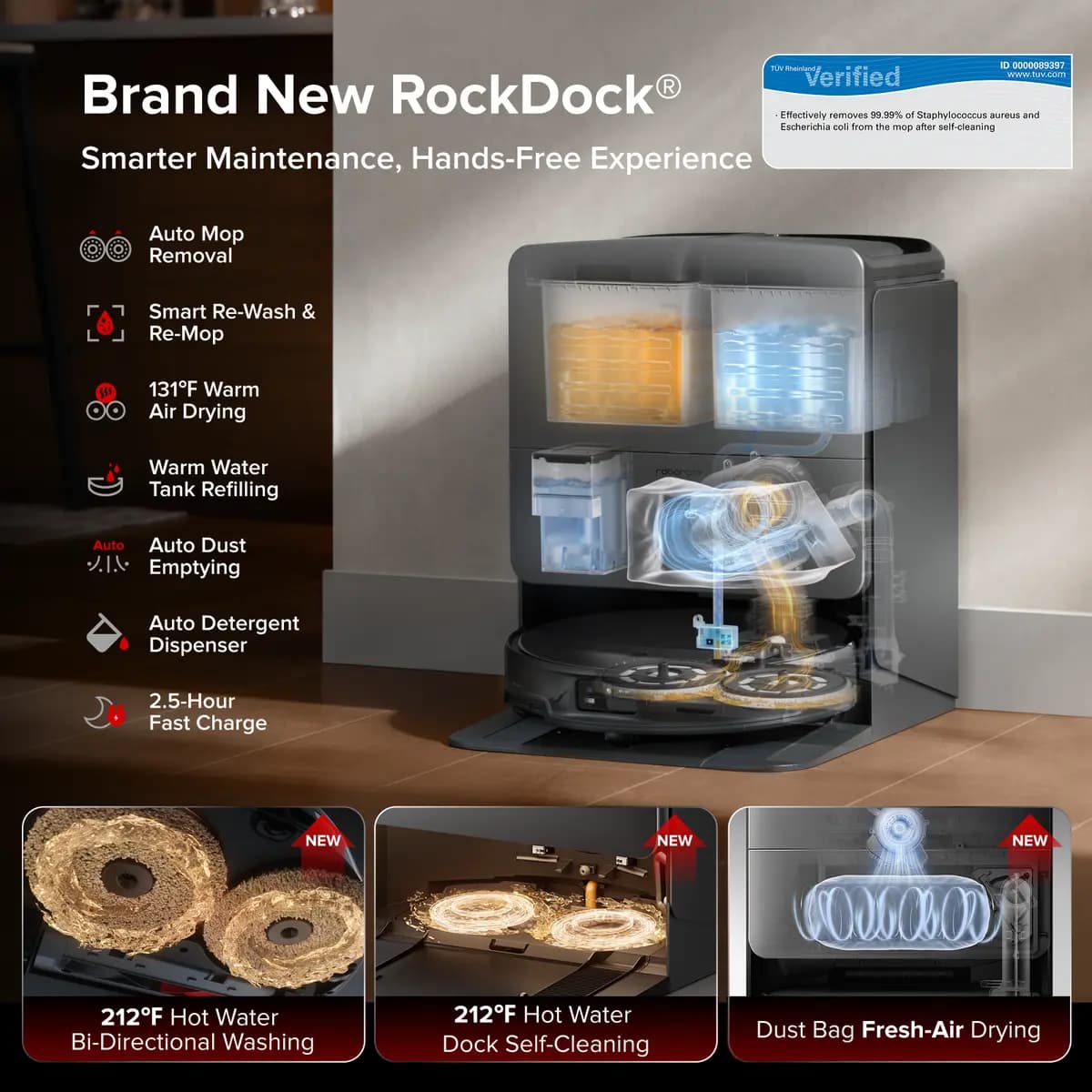 Roborock Saros 20 [36,000 Pa, 13.78 x 13.90 x 3.14 in, AdaptiLift Chassis 3.0]