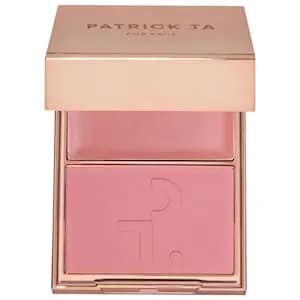 PATRICK TA Major Headlines Double-Take Crème & Powder Blush Duo Out Of Office [Radiant, Cream, Pressed Powder, 0.17 oz crème and 0.17 oz powder/5 g crè]