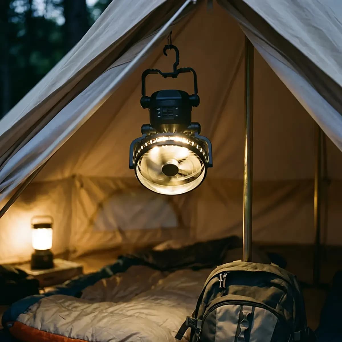 Stansport Stansport 18-LED Camping Lantern with Fan [Yes, 2, Camping Accessories]