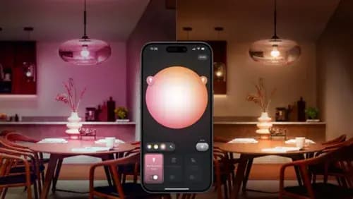 Philips Hue Essential starter kit: 4 E26 smart bulbs (800 lm) [046677608989, 60 x 109, White]