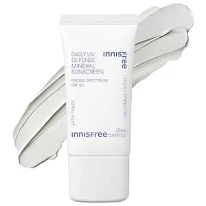 innisfree Mini Daily UV Mineral Korean Sunscreen SPF 45 with Hyaluronic Acid for Face & Body 0.84 oz/25 mL [Normal, Dry, Combination, and Oily, Lightweight Cream, 0.84 oz/25 mL]
