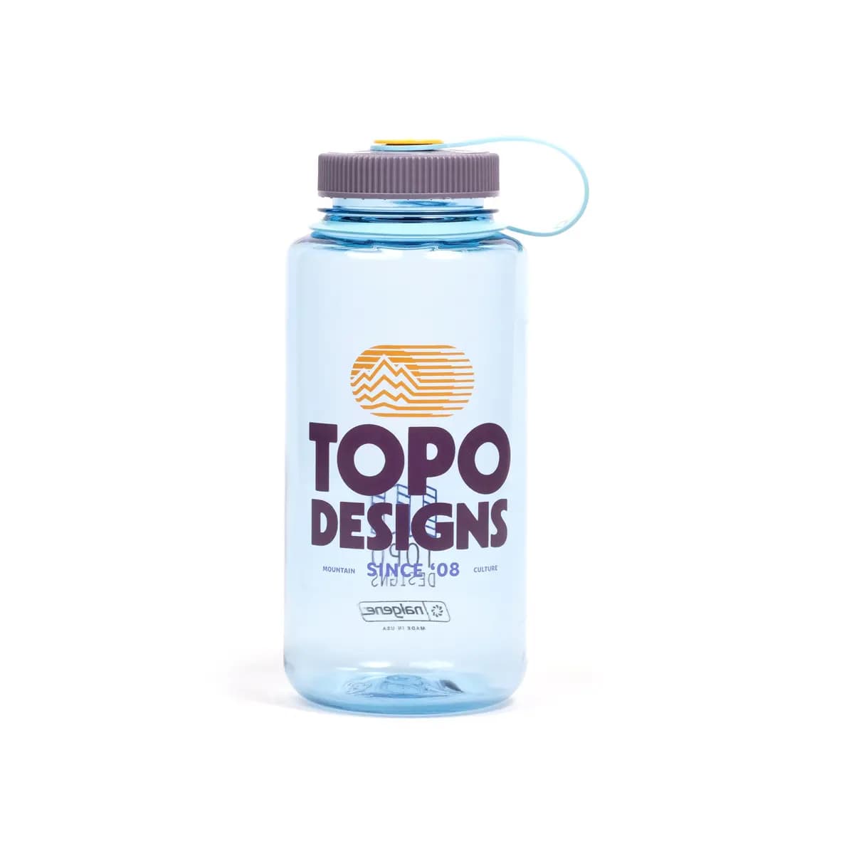 Topo Designs Topo Designs Nalgene Water Bottle - 32 oz Retro Logo [BPA-free, Dishwasher safe, Large lid and opening]