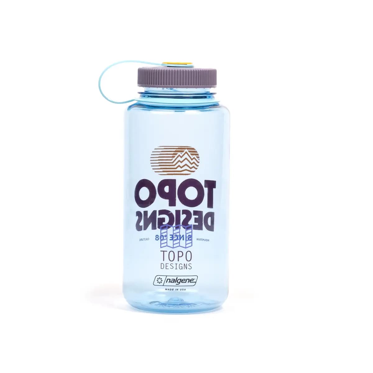Topo Designs Topo Designs Nalgene Water Bottle - 32 oz Retro Logo [BPA-free, Dishwasher safe, Large lid and opening]