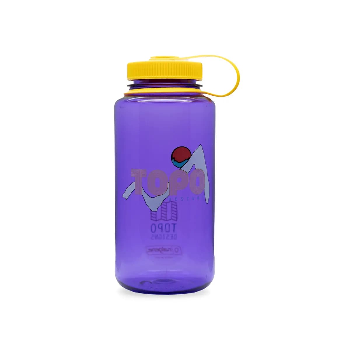 Topo Designs Topo Designs Nalgene Water Bottle - 32 oz Retro Logo [BPA-free, Dishwasher safe, Large lid and opening]