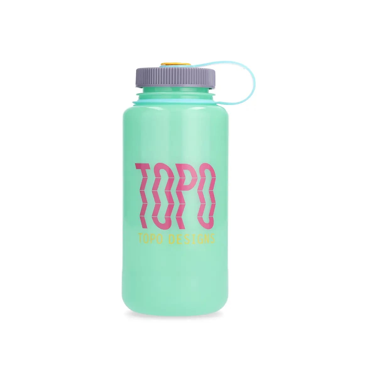 Topo Designs Topo Designs Nalgene Water Bottle - 32 oz Retro Logo [BPA-free, Dishwasher safe, Large lid and opening]