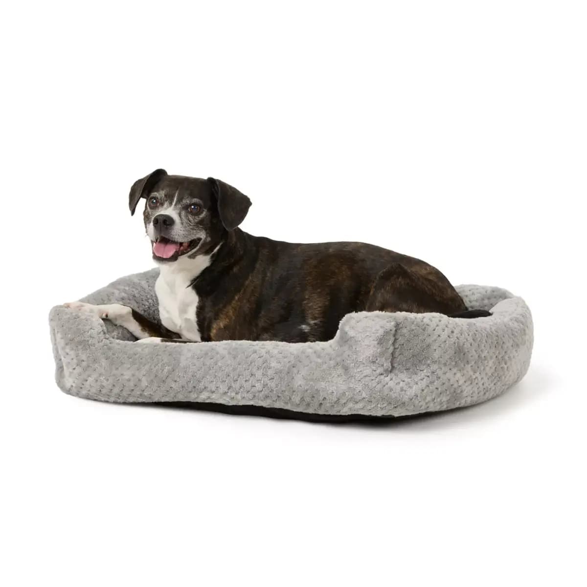 Top Paw® Cozy Cuddler Dog Bed, Tan/Grey, Small/Medium/Large,/XLarge, 20 IN X 17 IN - 40 IN X 30 IN [Brand Top Paw®, Includes 1 Bed, Intended For Dogs, Material 100% Polyester]