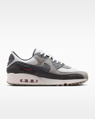 Nike Air Max 90 Premium Men's Shoes Summit White/College Grey/Anthracite/Particle Grey [Summit White/College Grey/Anthracite/Particle Grey, M 6 / W 7.5, M 6.5 / W 8, M 7 / W 8.5, M